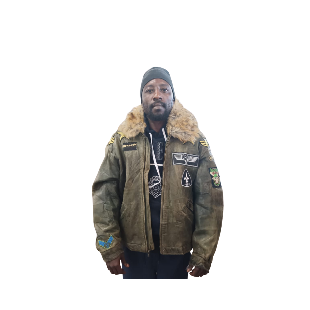 Vintage Lambskin Bomber Jacket - Size S/M