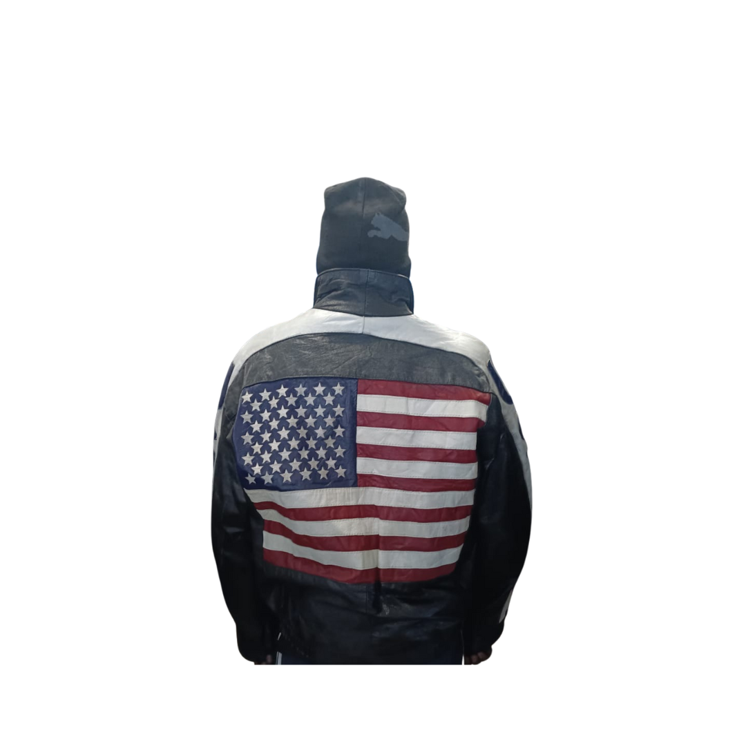 USA Leather Jacket - Size L