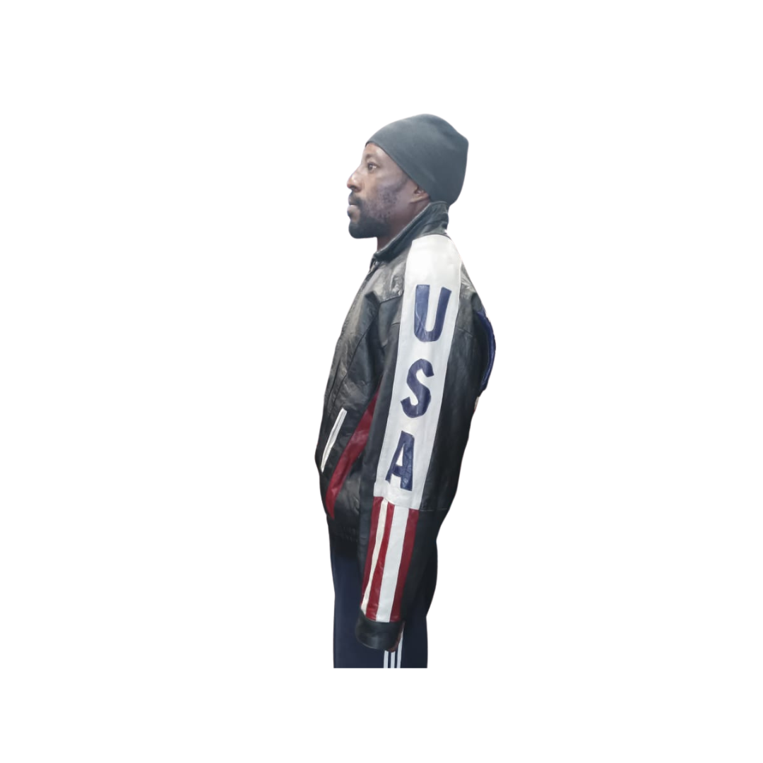 USA Leather Jacket - Size L