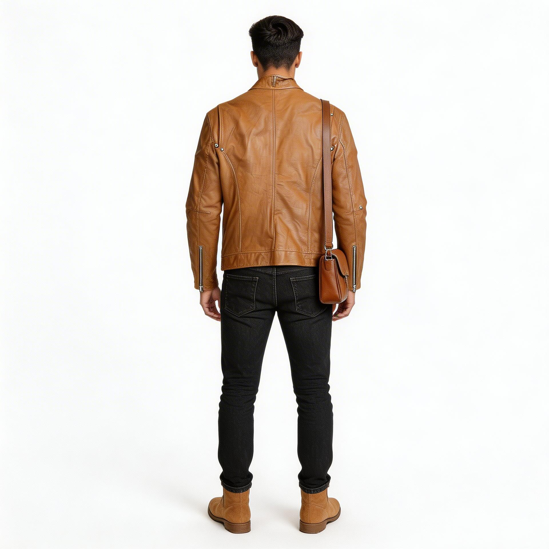 brown leather jacket for man.
