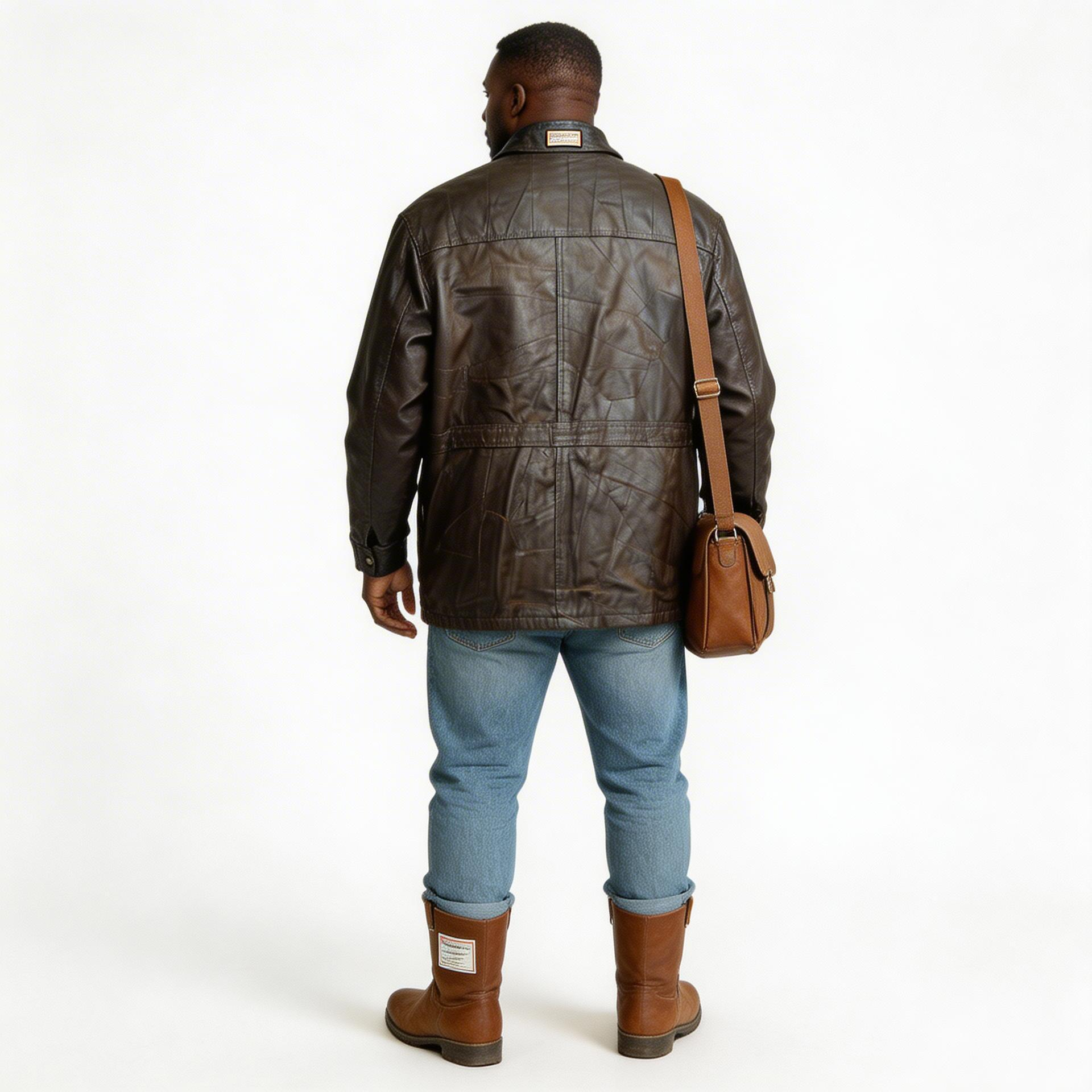 Brown leather jacket for man.