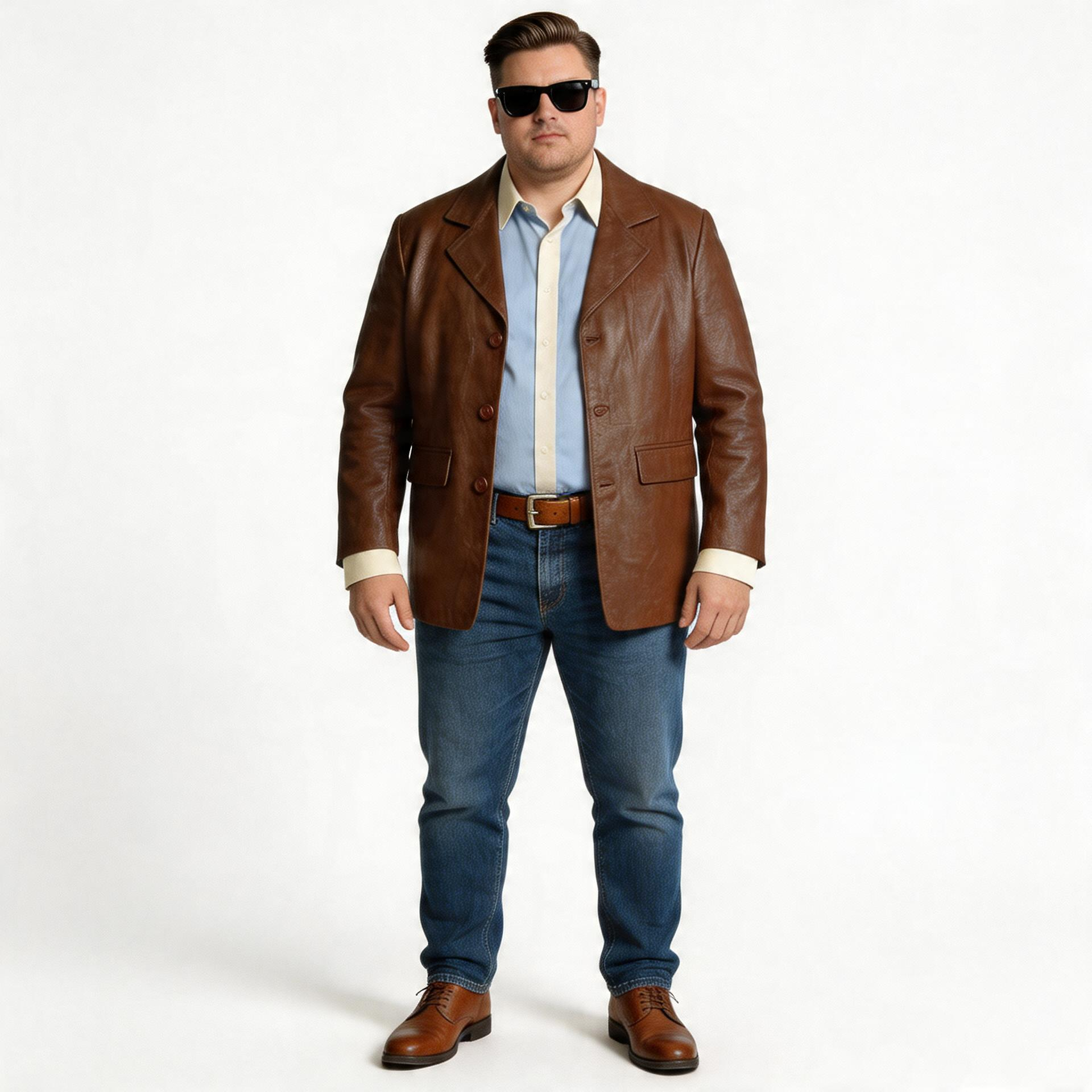 Brown leather for man.