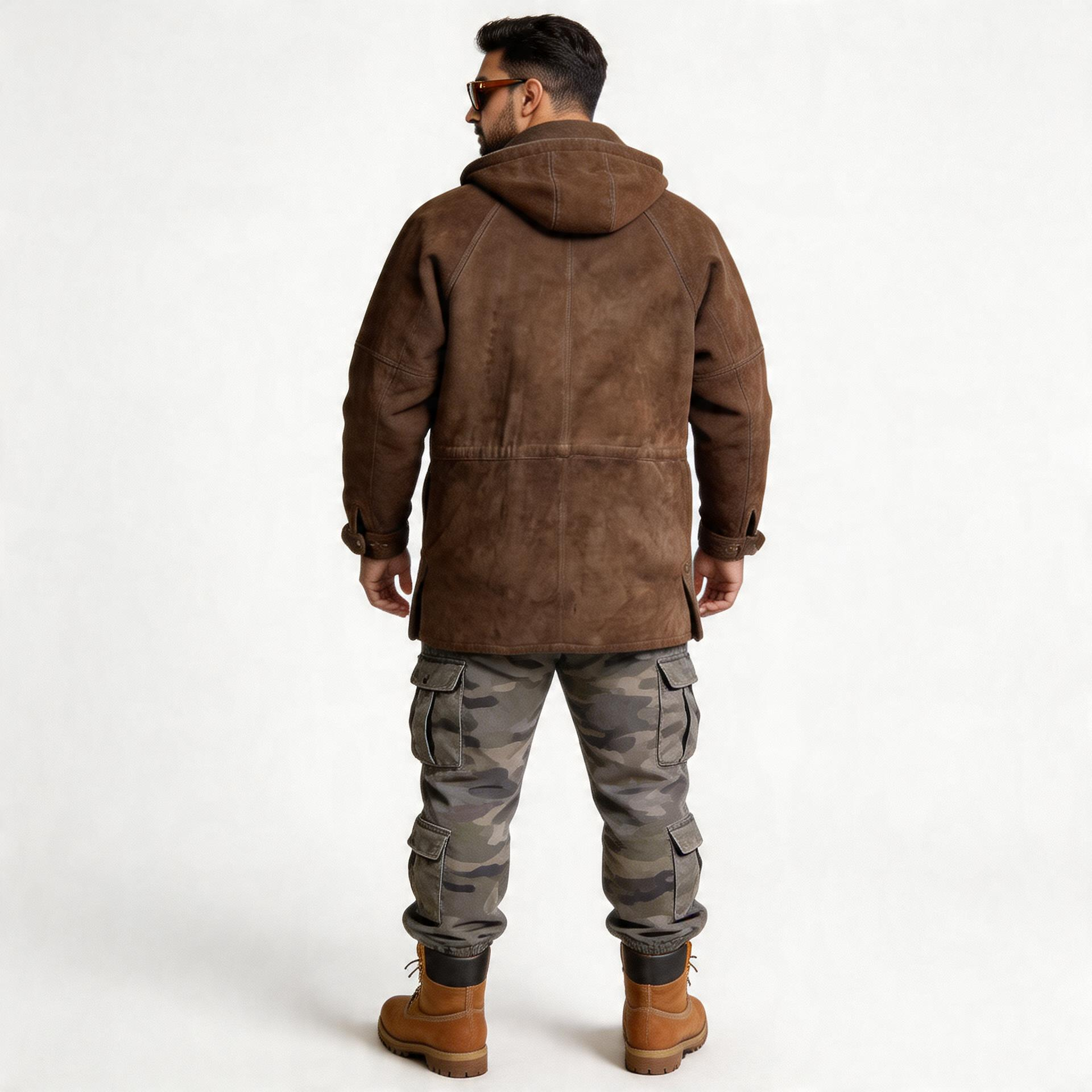 Brown leather jacket for man.