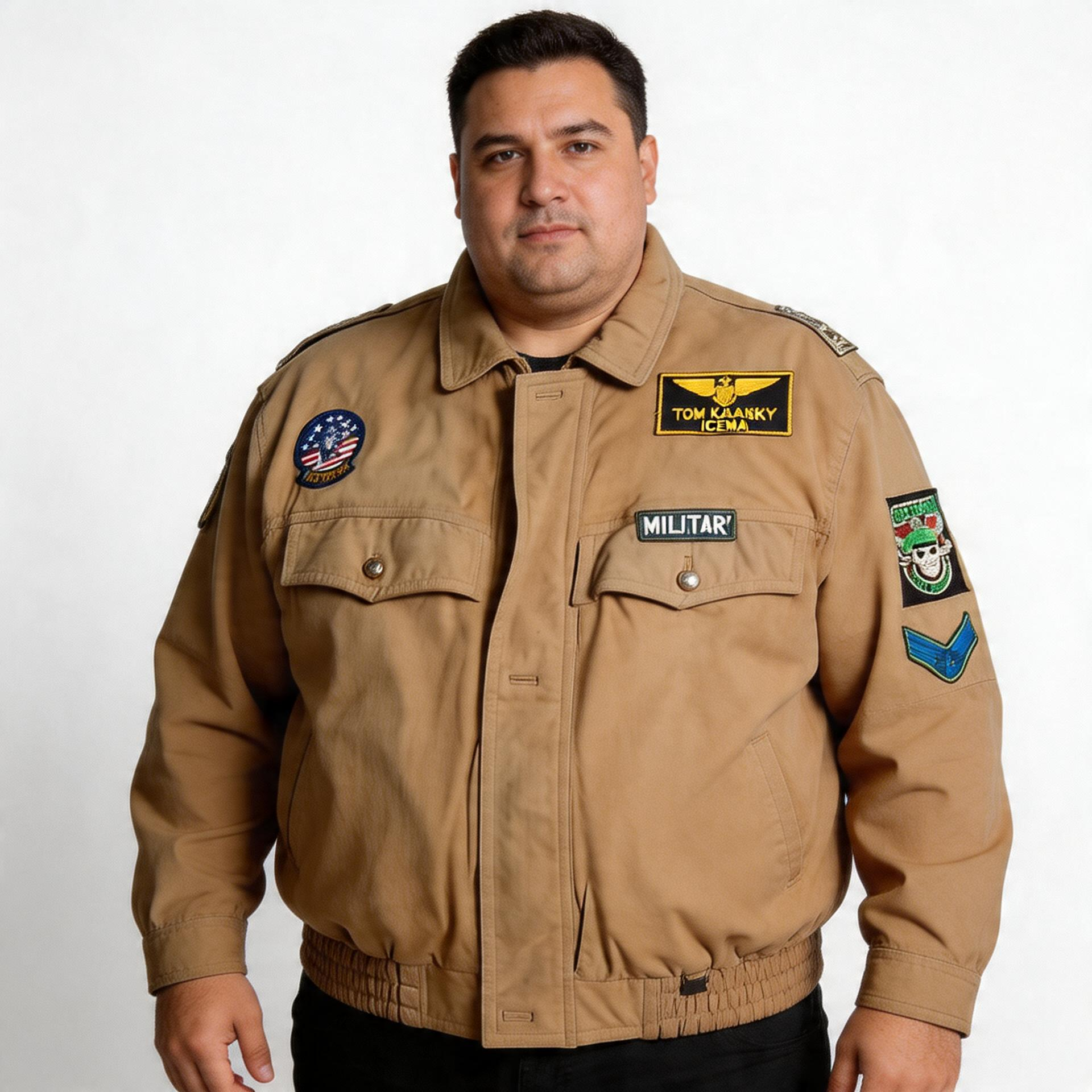 Lite brown leather jacket for man.