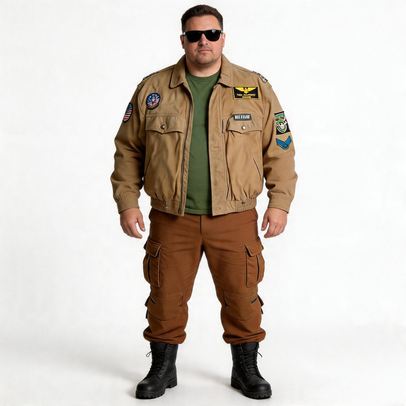 Lite brown leather jacket for man.