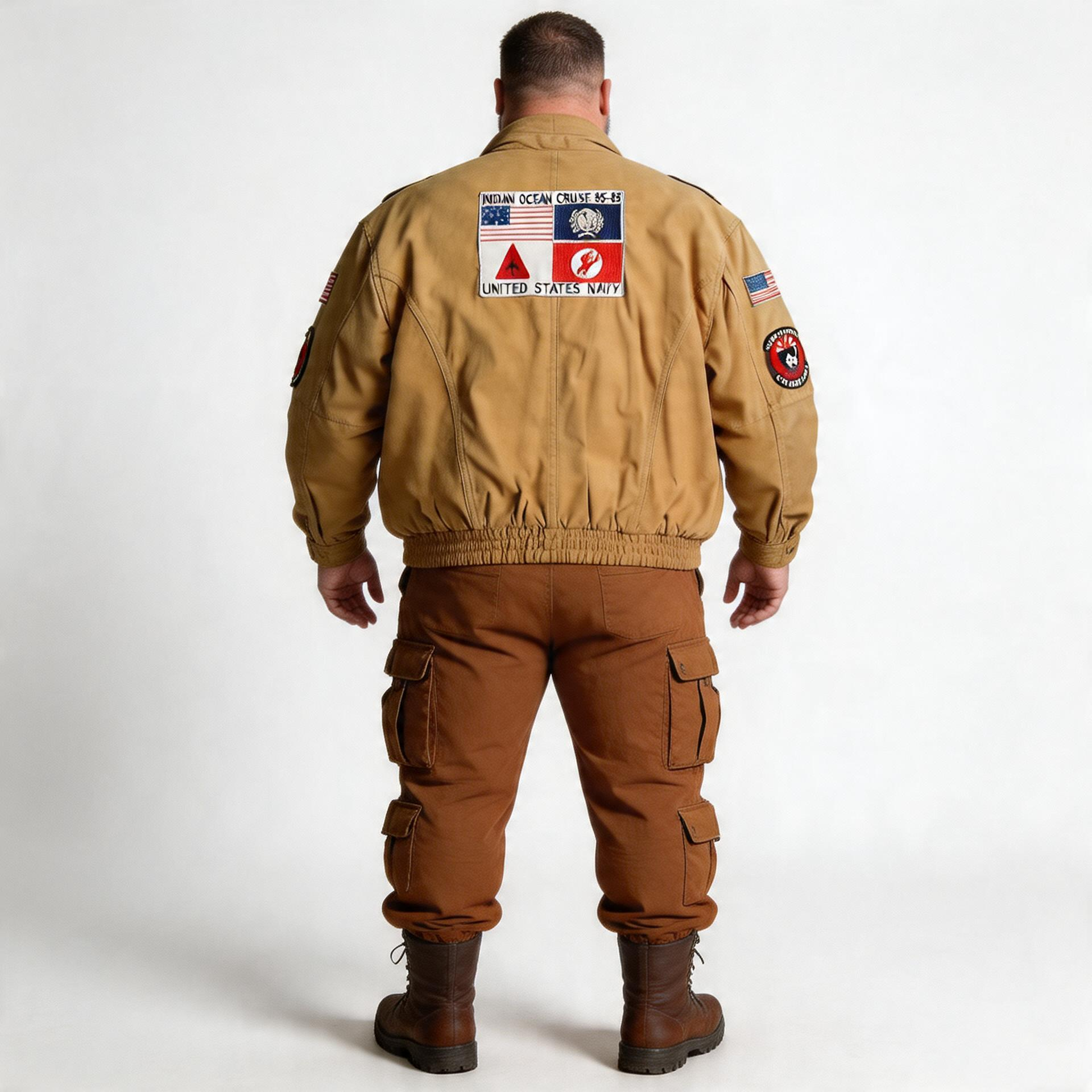 Lite brown leather jacket for man.