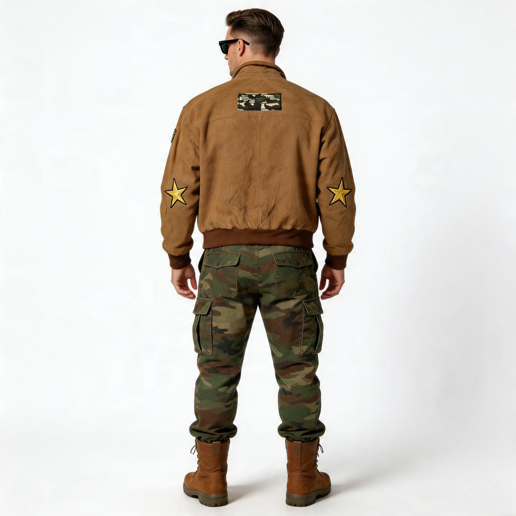 Brown leather jacket for man.