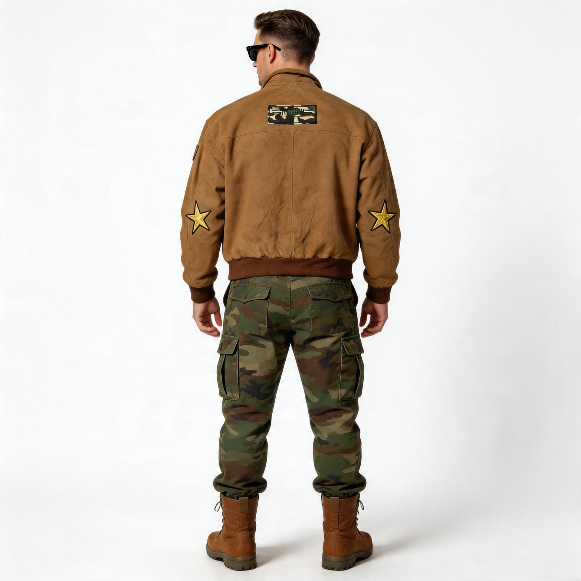 Brown leather jacket for man.