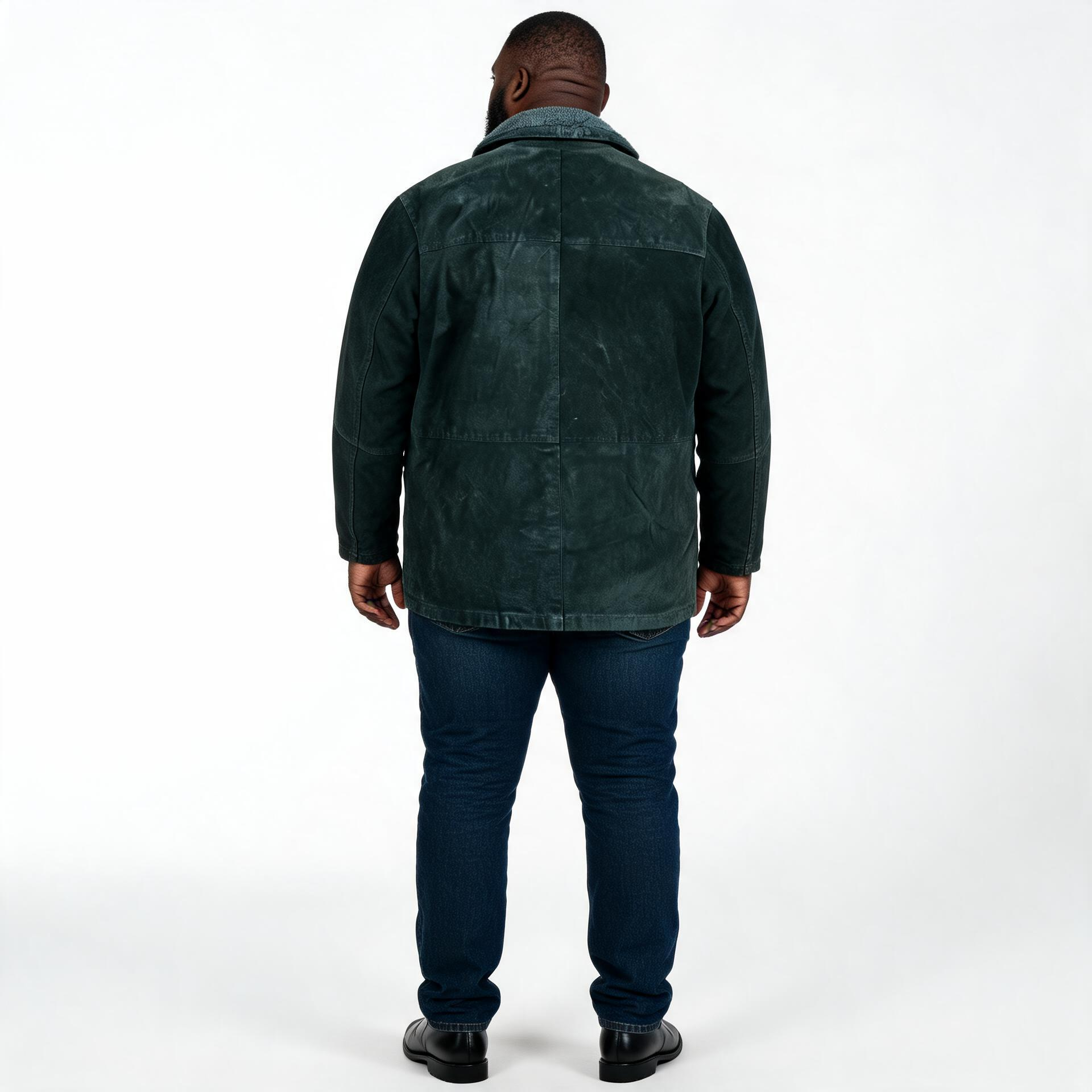 Black leather jacket for man.