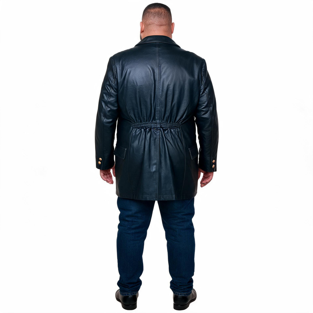 Black leather jacket for man.