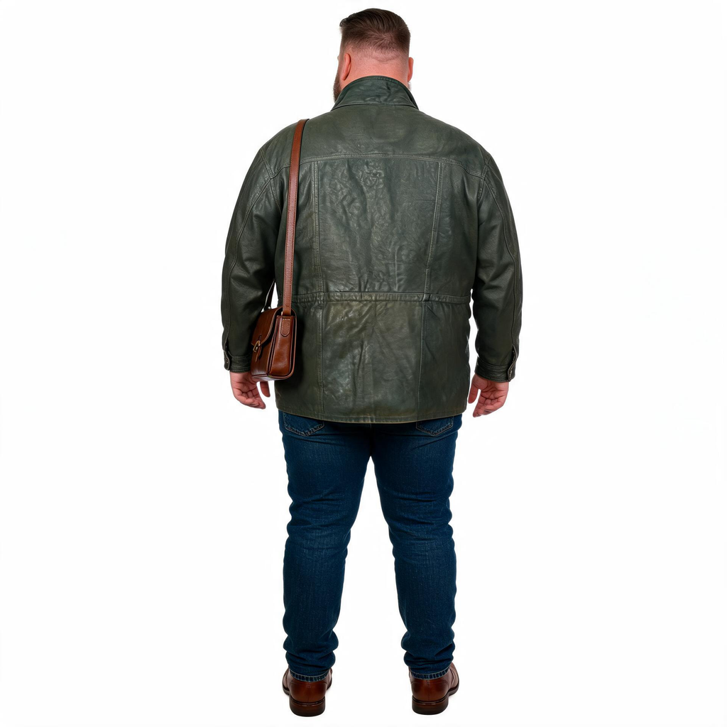 Brown leather jacket for man.