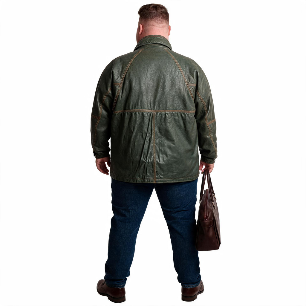 Brown leather jacket for man.