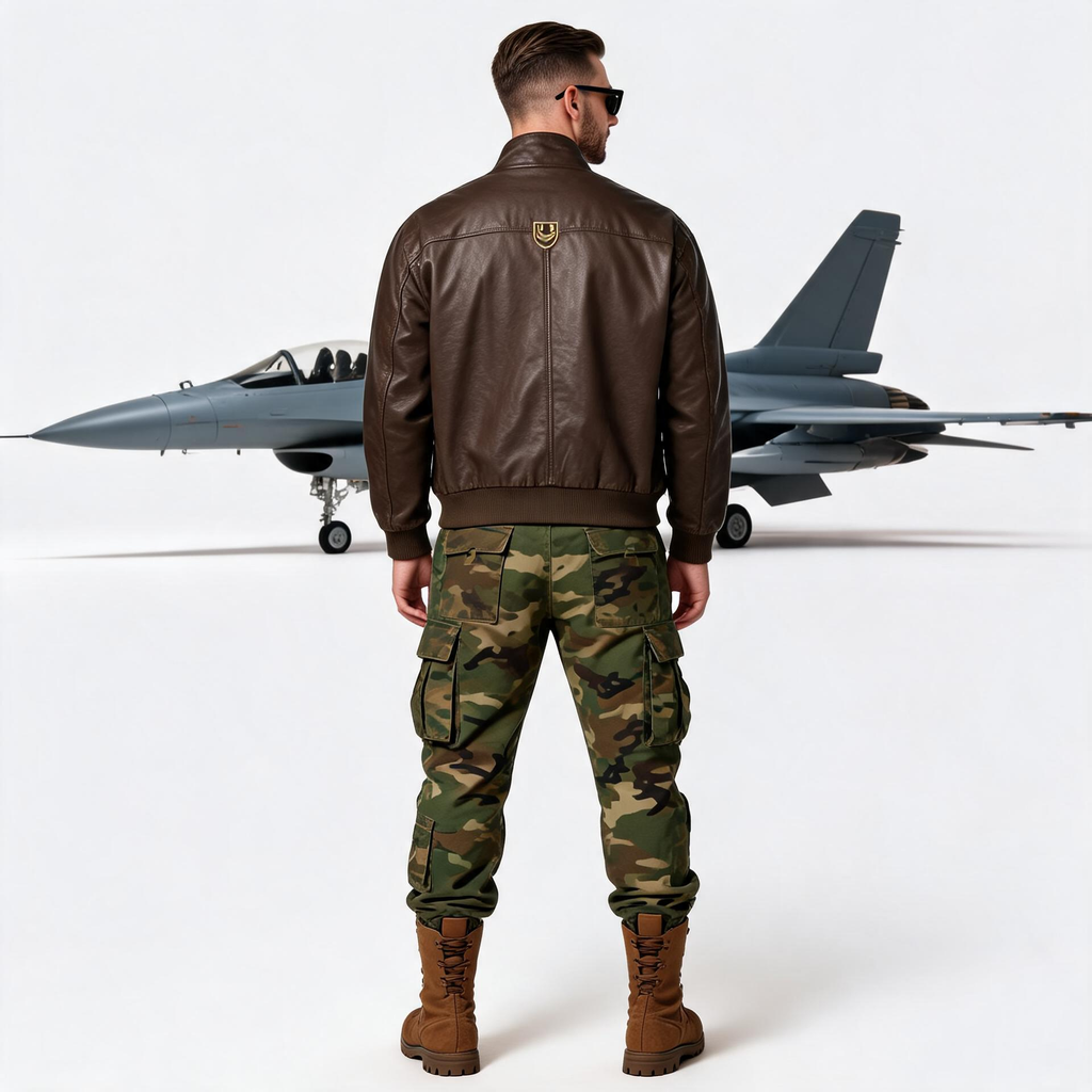Brown leather jacket for man.