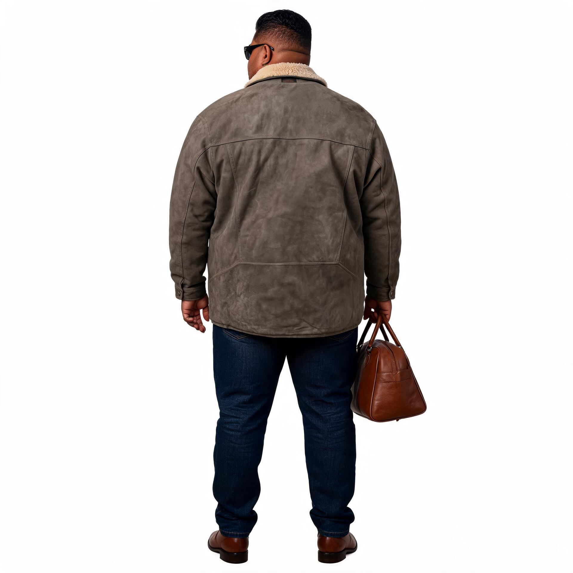 Brown leather jacket for man.