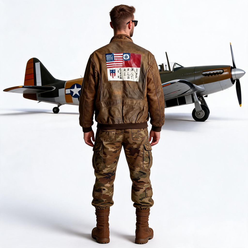 Brown leather jacket for man.