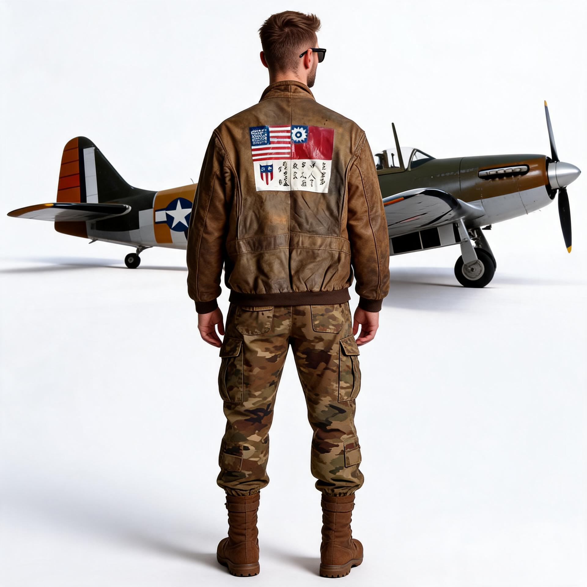 Brown leather jacket for man.