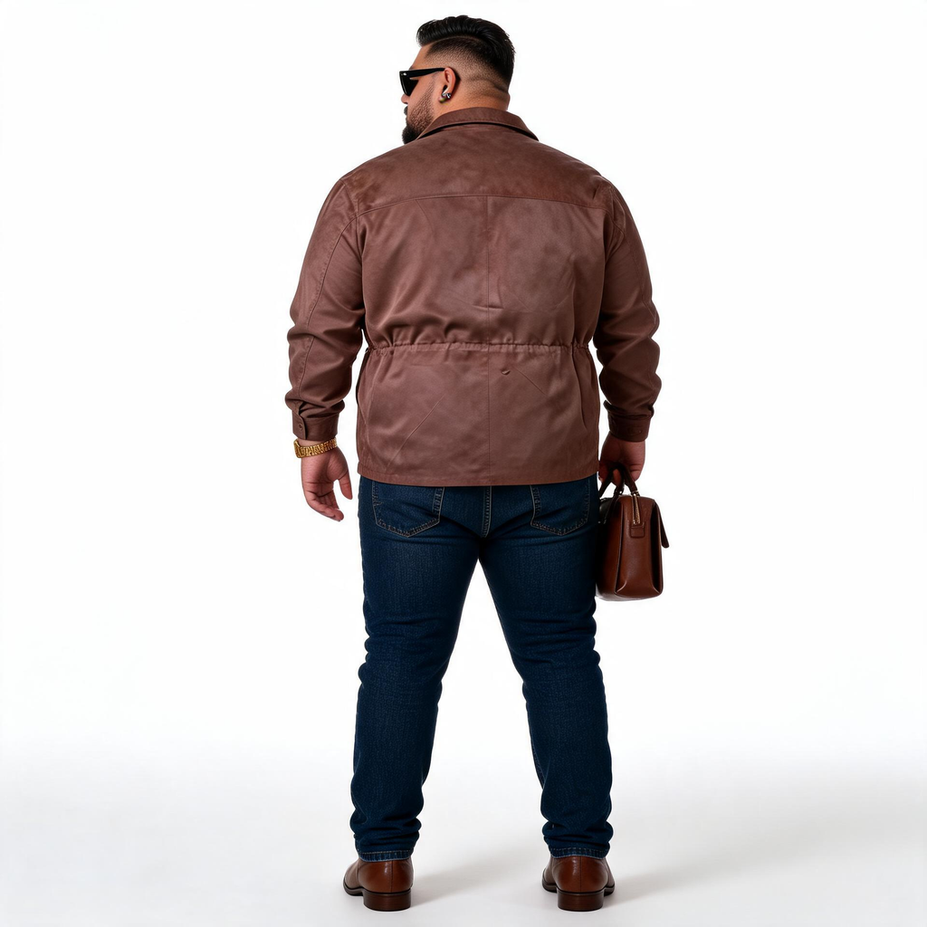 Brown leather jacket for man.