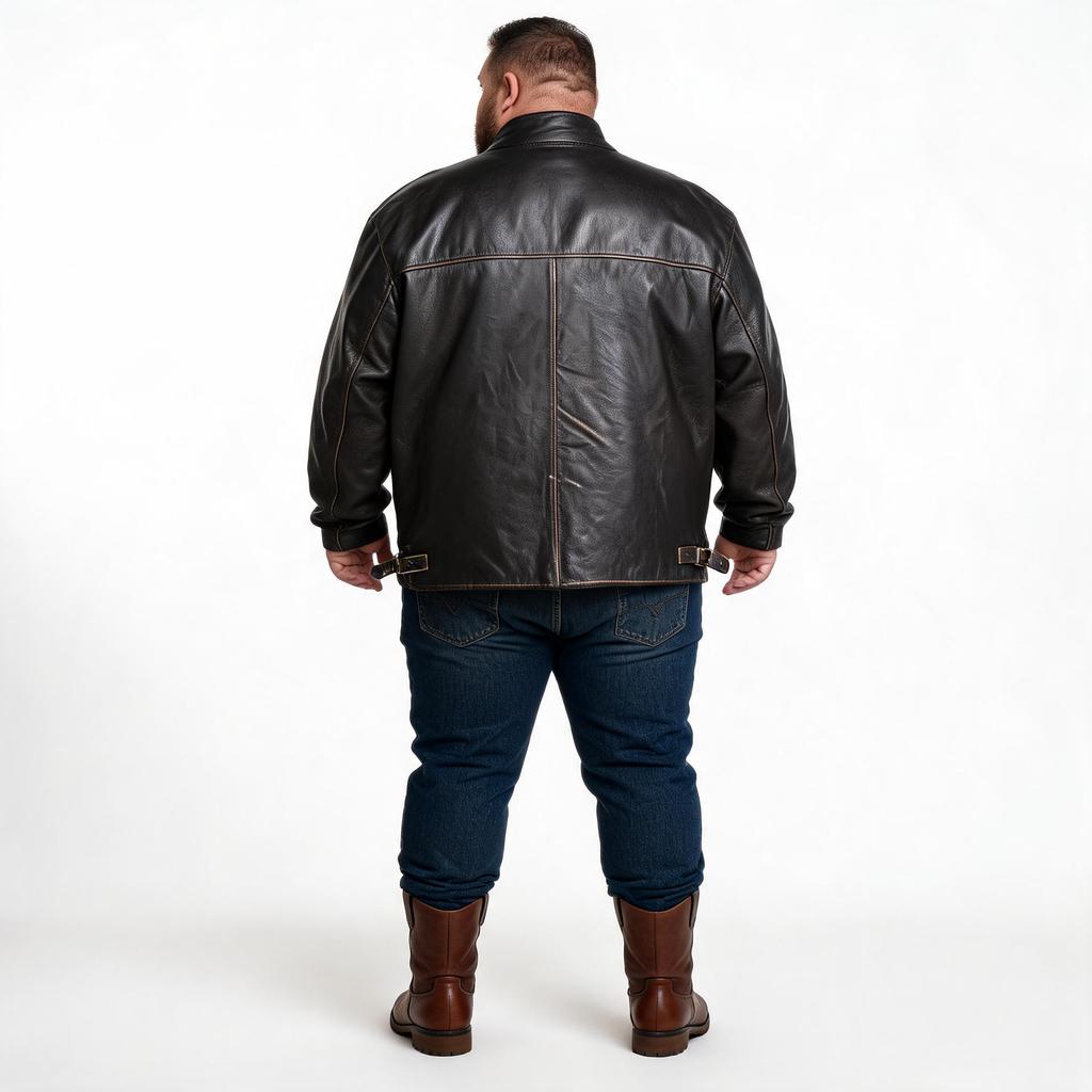 Brown leather jacket for man.