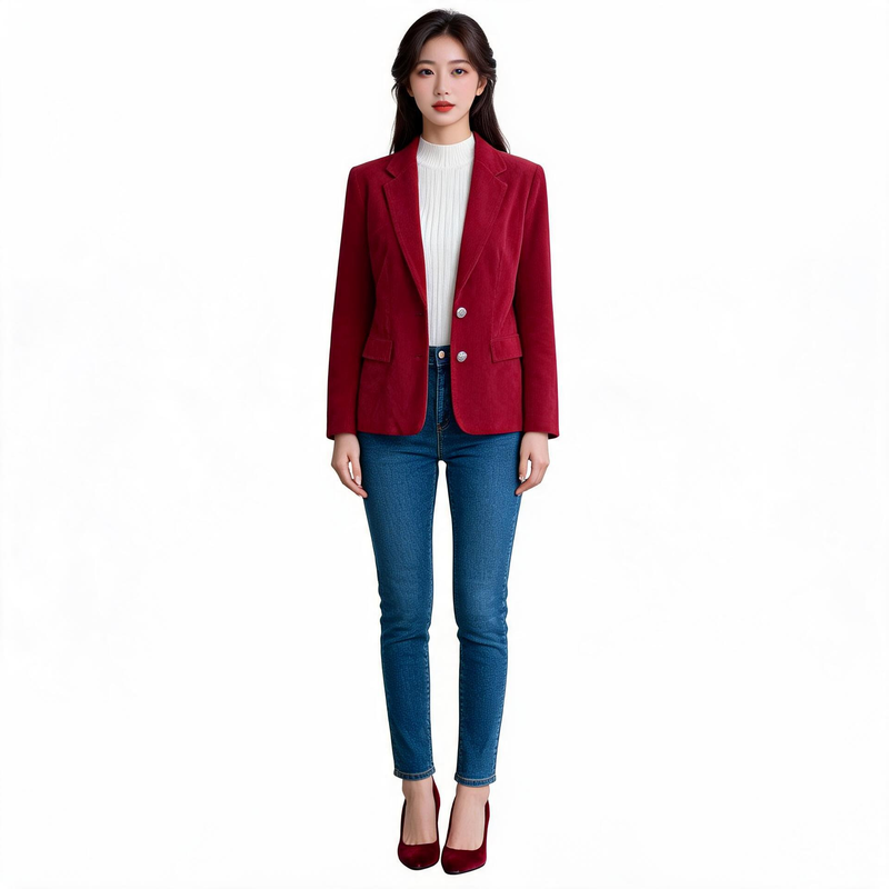 Velvet leather jacket for ladies.