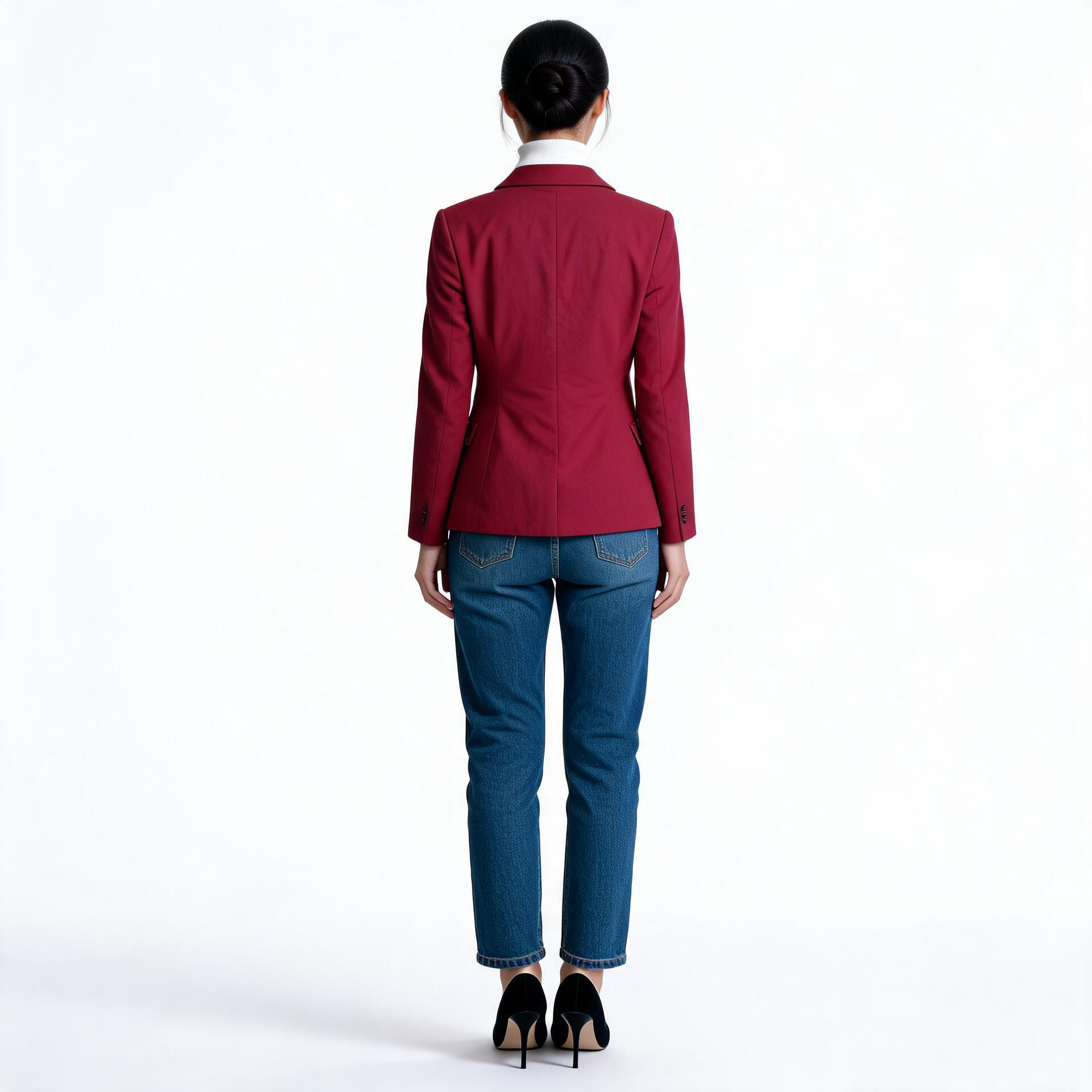 Velvet leather jacket for ladies.