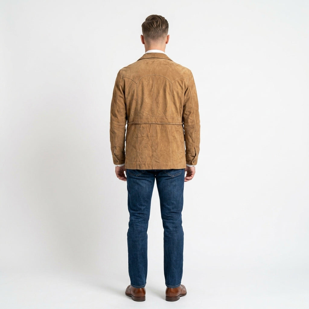 Brown leather jacket for man.