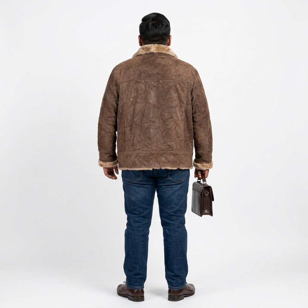 Brown leather jacket for man.