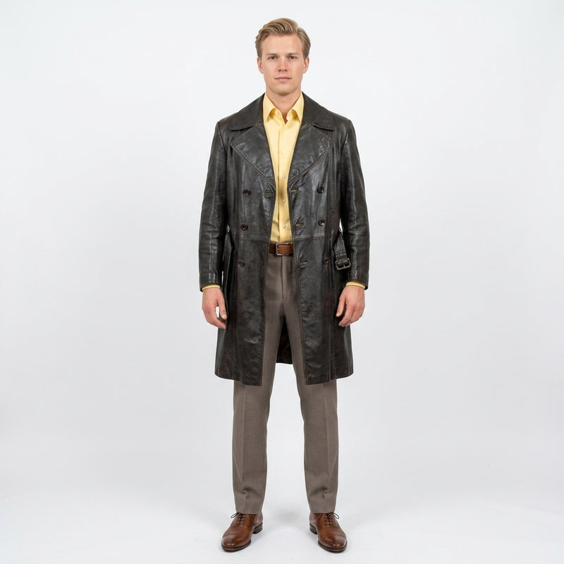 Brown leather jacket for man.