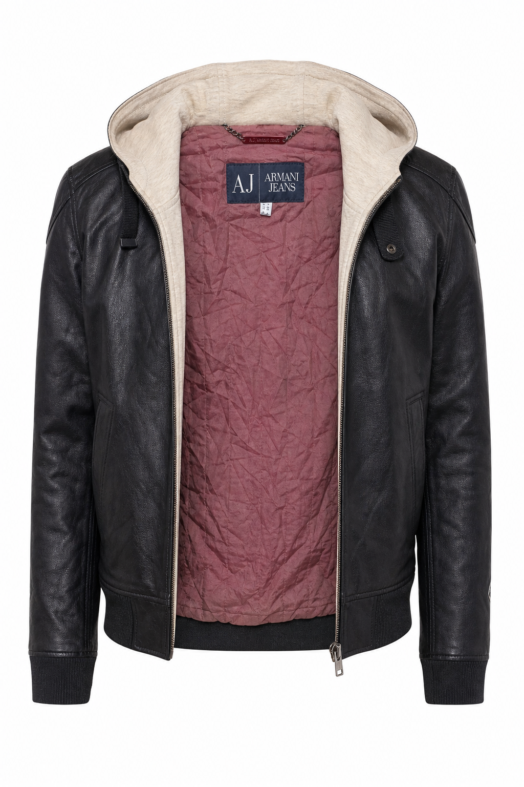 Black leather jacket for man.