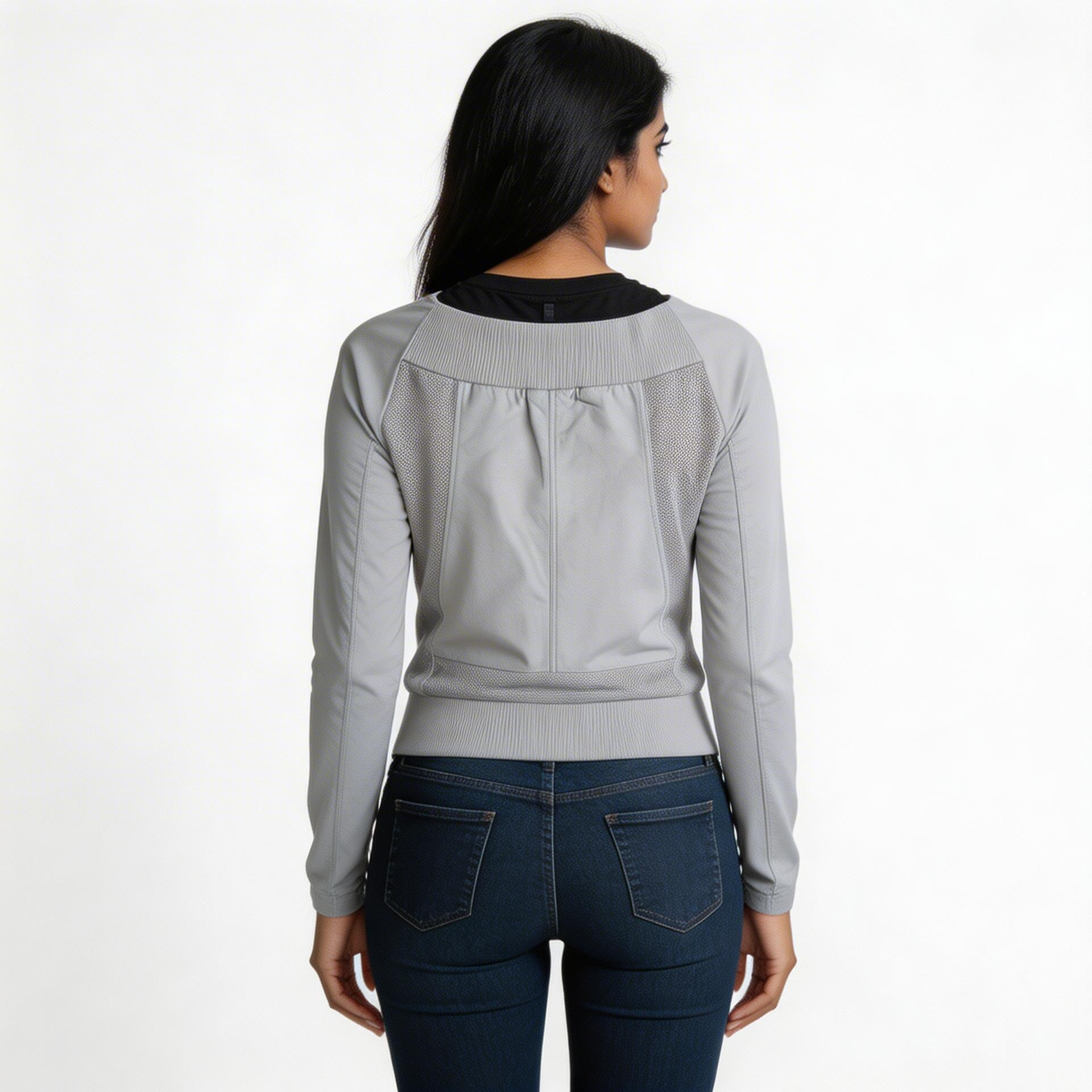 Ladies calf leather jacket.