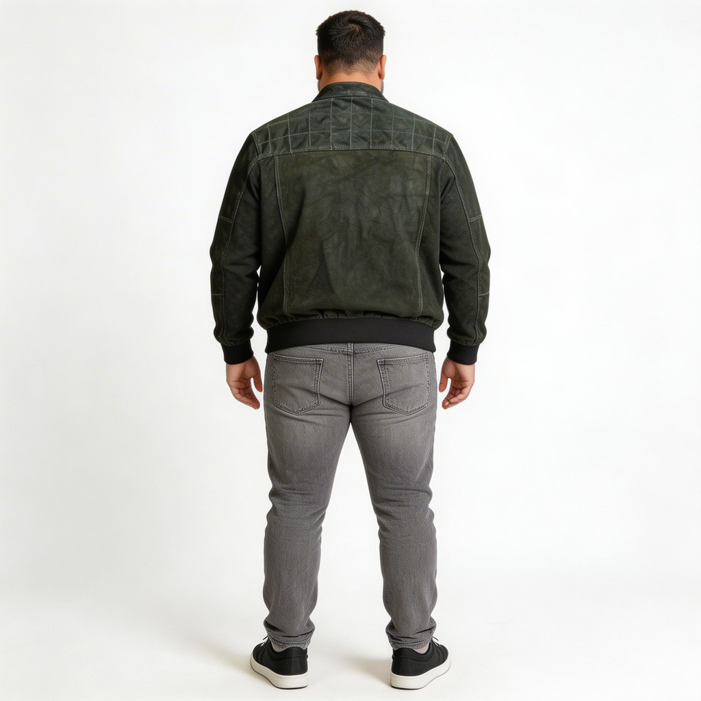 Black leather jacket for man.