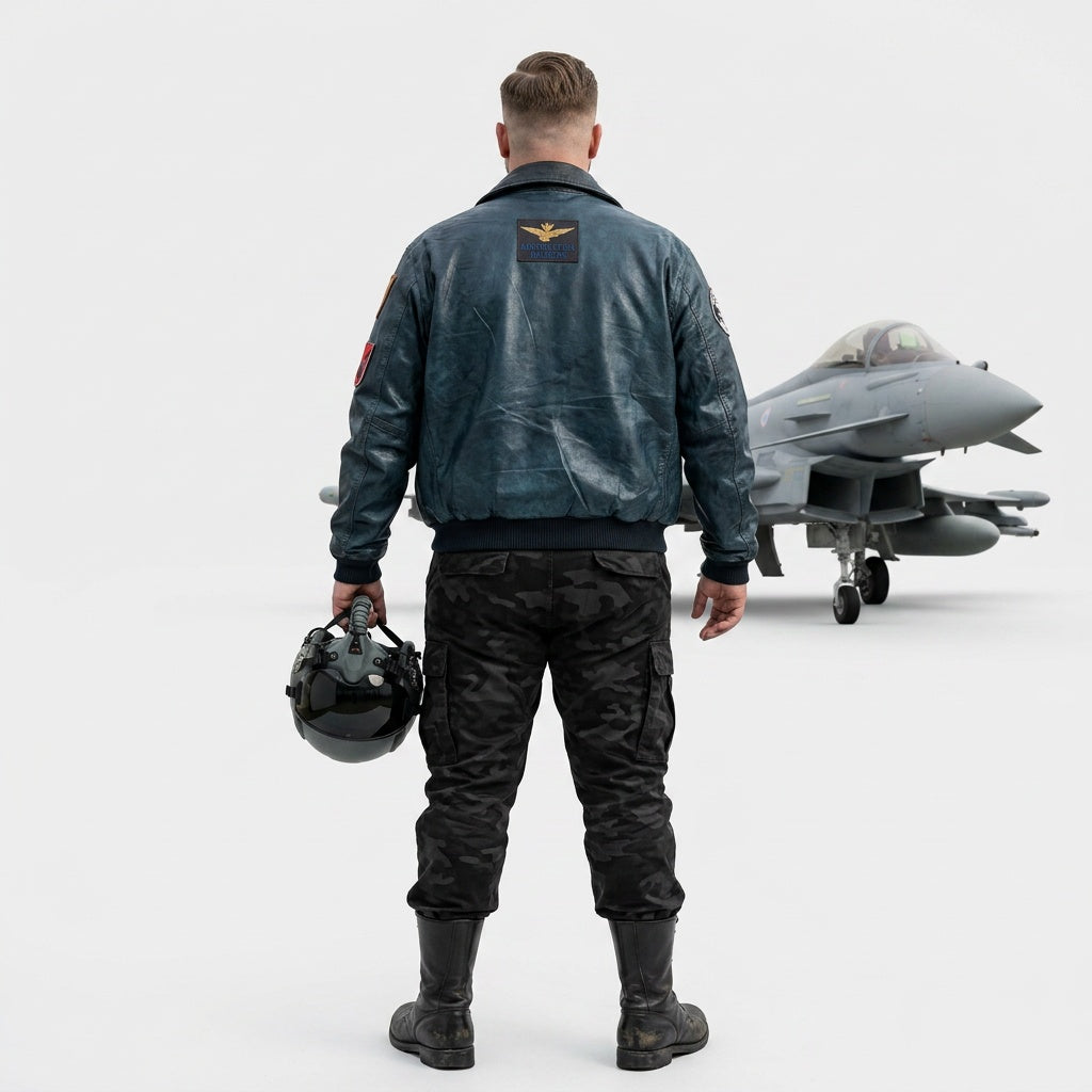 Black leather jacket for man.