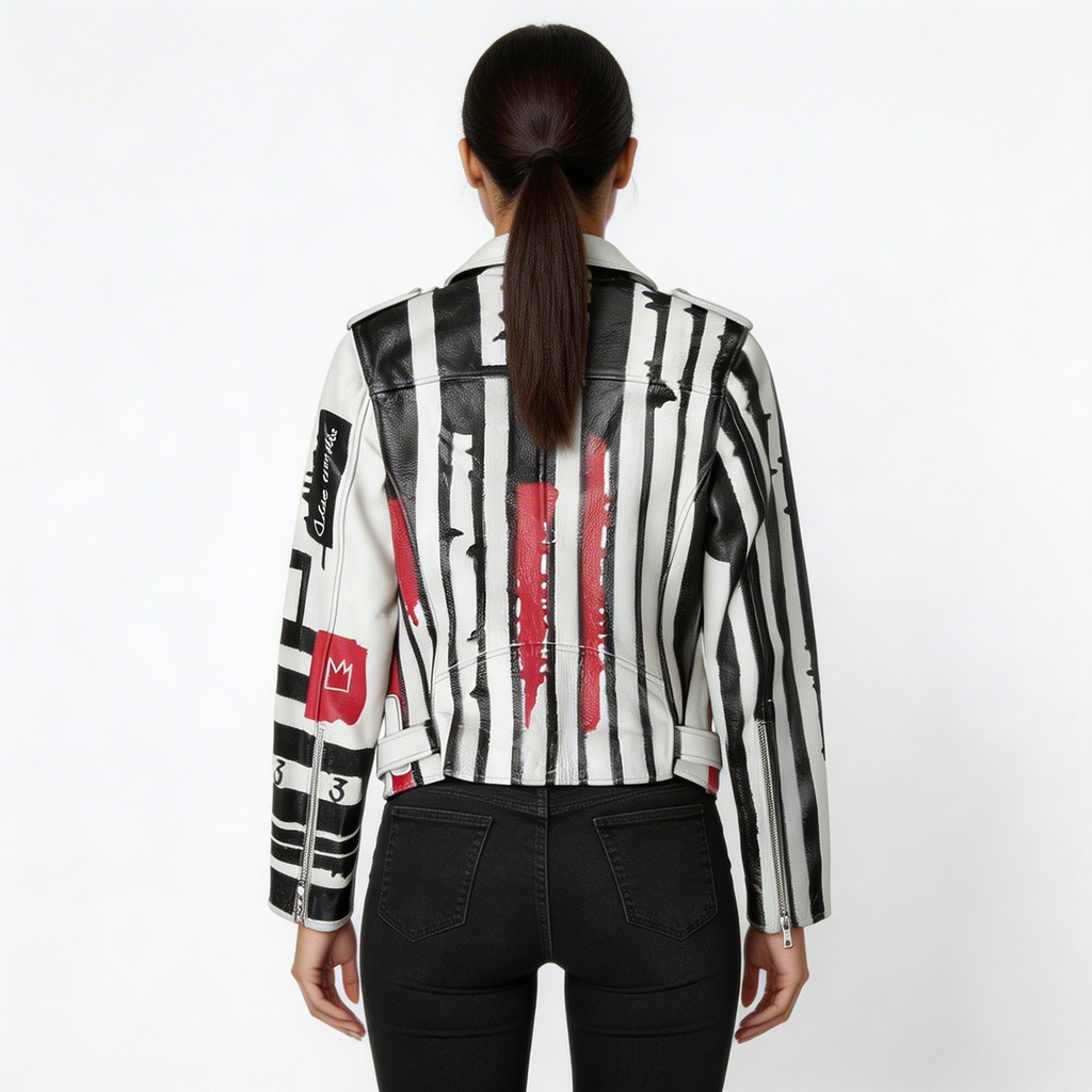 Ladies full grain leather jacket