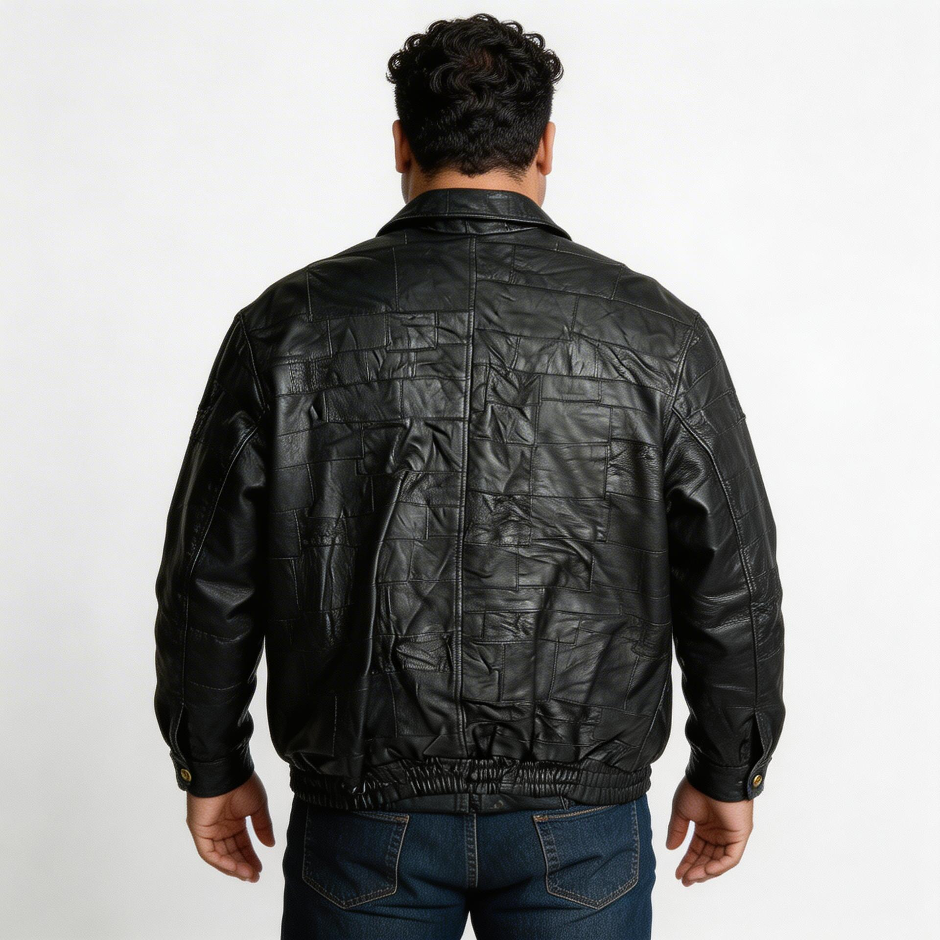 Black leather jacket for man.