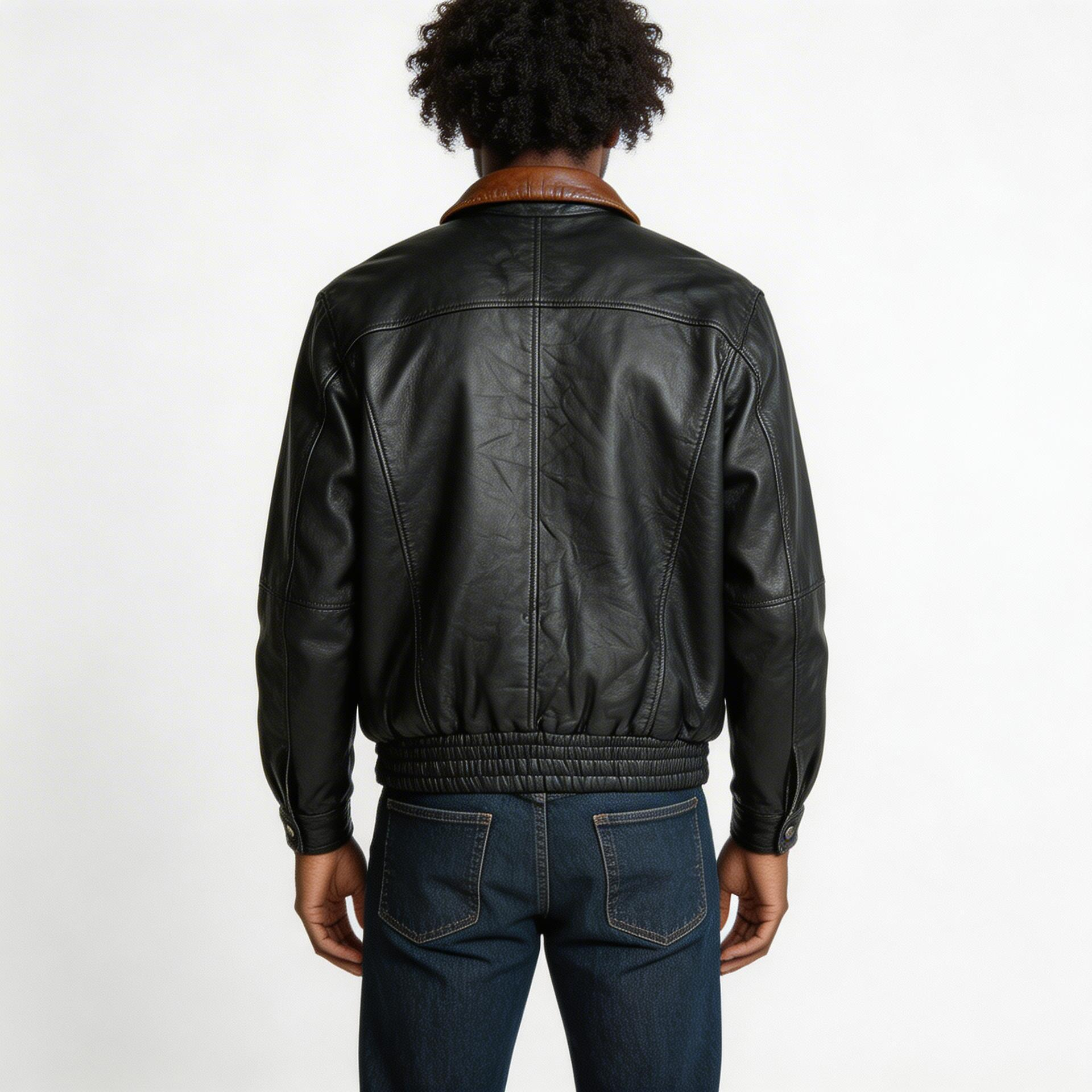 Black Leather Jacket for Man.